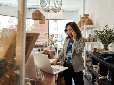 Woman in shop